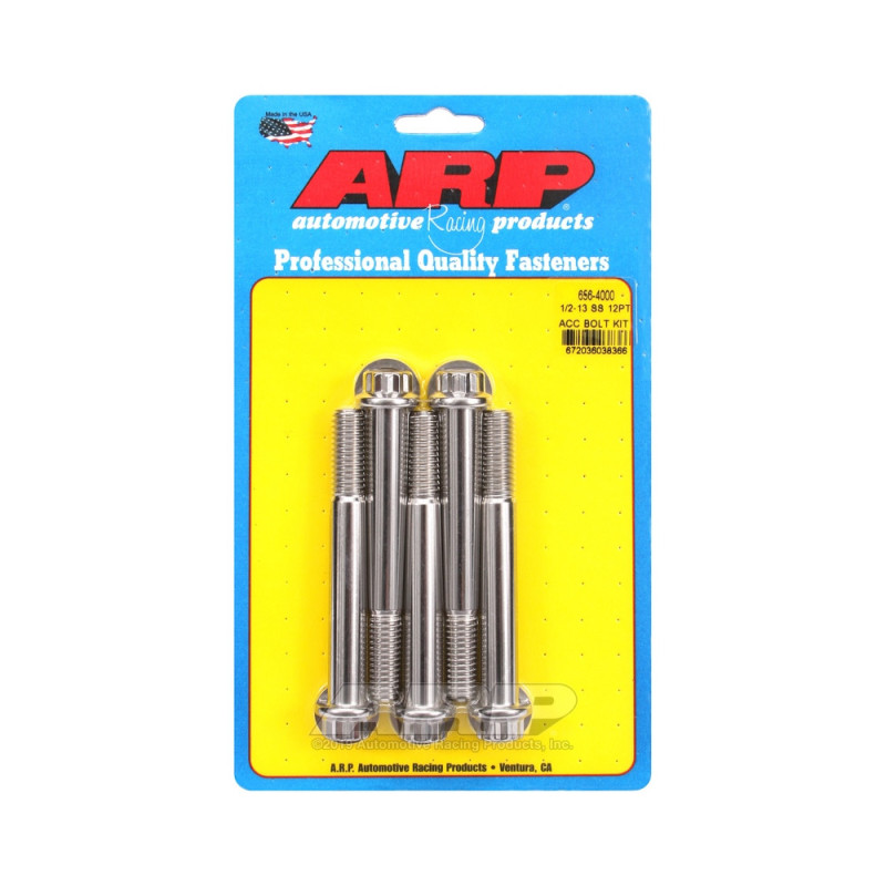 Set de șuruburi și piulițe universale ARP 1/2-13 – Oțel inoxidabil, 12 capete x 5 - ARP-656-4000 - 656-4000 - 3666618195377